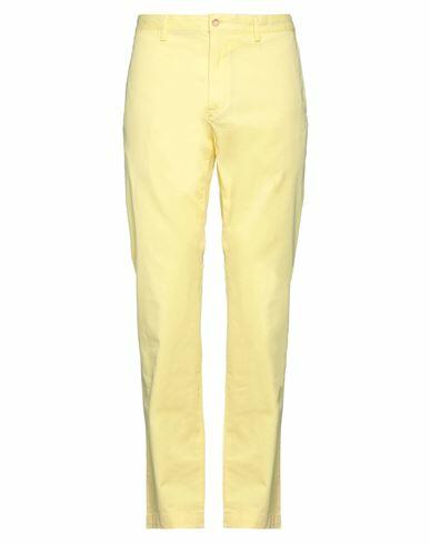 Polo Ralph Lauren Man Pants Yellow Cotton, Elastane Cover