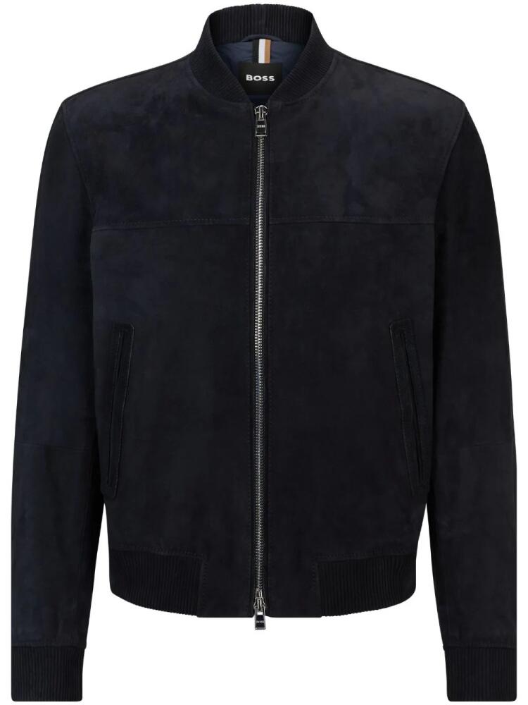 BOSS suede bomber jacket - Blue Cover