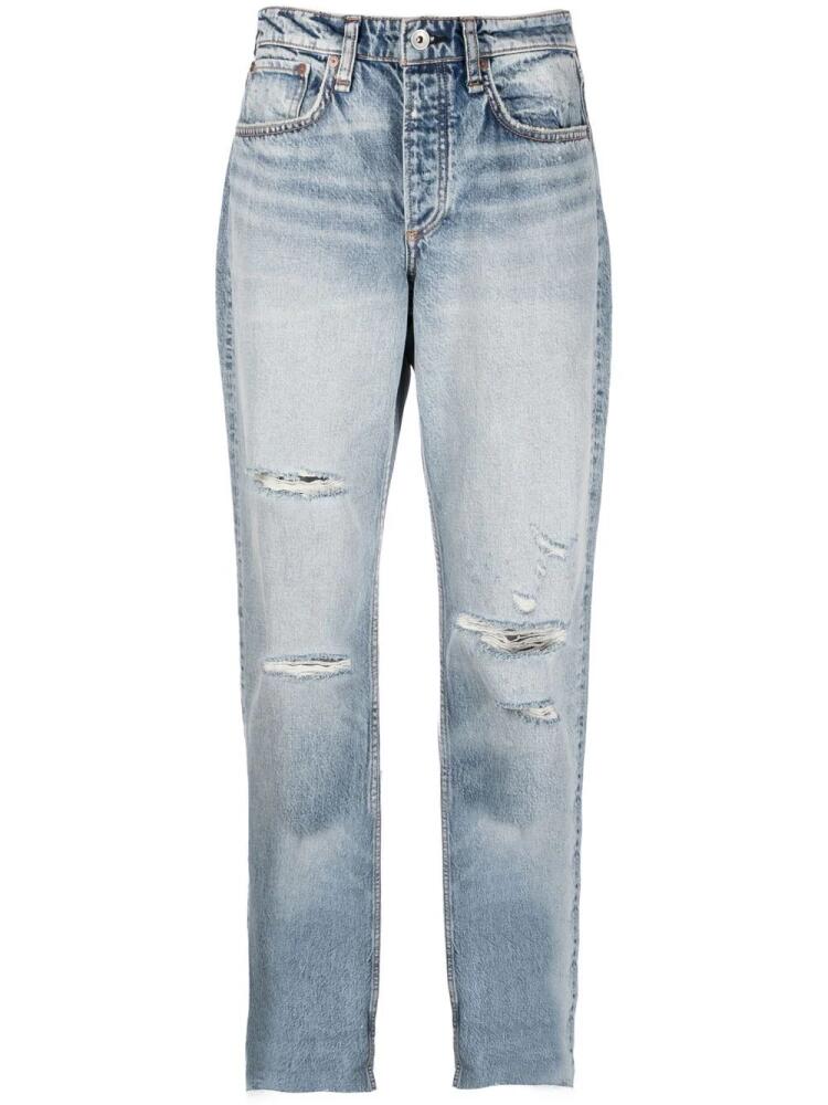 rag & bone cropped-leg distressed jeans - Blue Cover