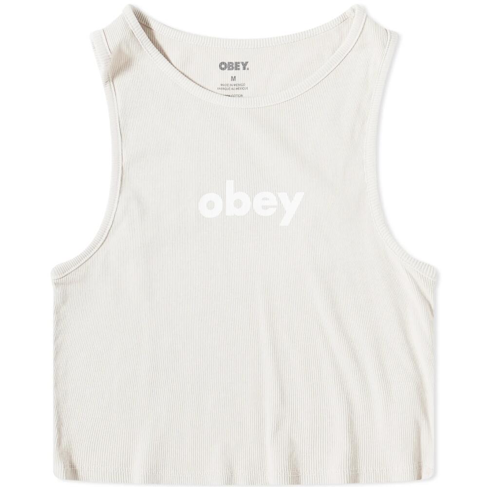 Obey Women's Lower Case Logo Tank Vest in Clay Cover