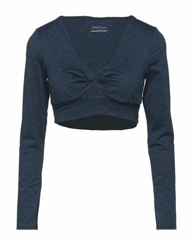 Lanston Sport Woman Top Midnight blue Recycled nylon, Elastane Cover