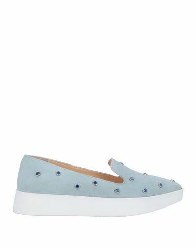 Apepazza Woman Loafers Sky blue Leather Cover