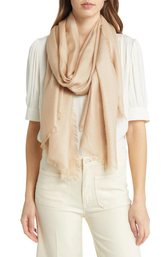 Nordstrom Cashmere & Silk Wrap in Tan Nomad Cover