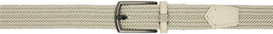 ZEGNA Beige Braided Belt Cover