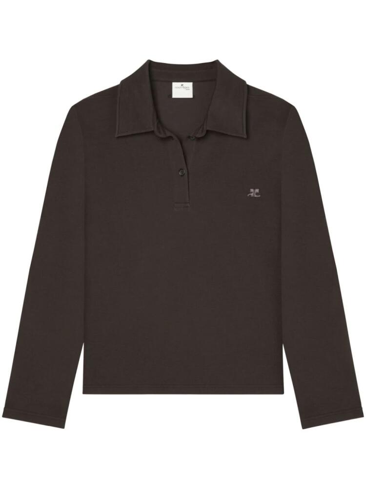 Courrèges cotton blend polo shirt - Brown Cover