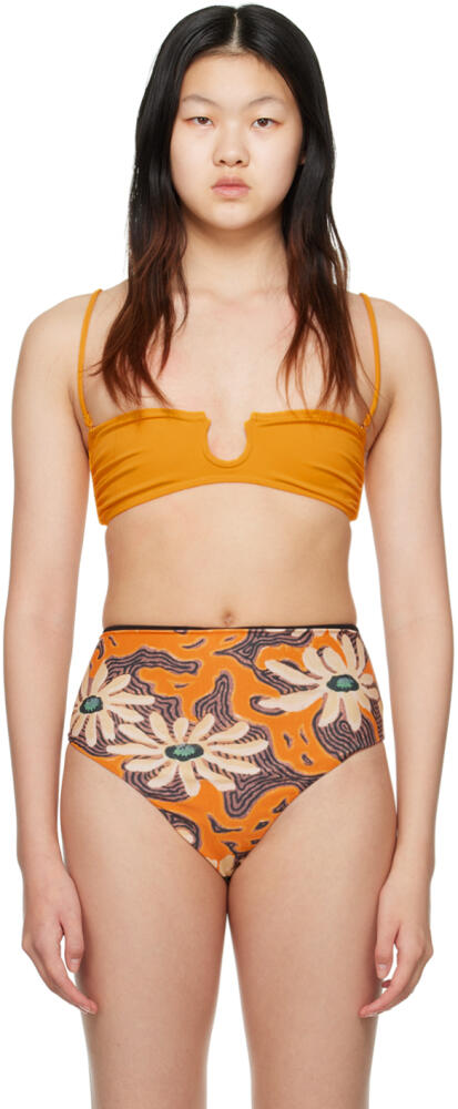 Nanushka Orange Mahy Bikini Top Cover