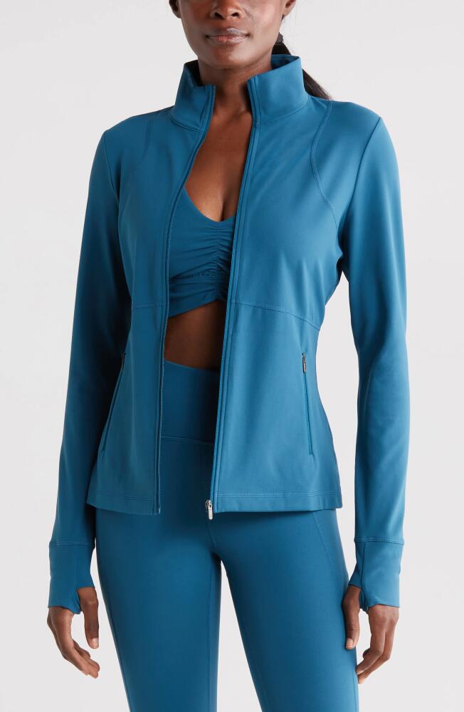 zella Studio Luxe Performance Jacket in Teal Seagate Cover