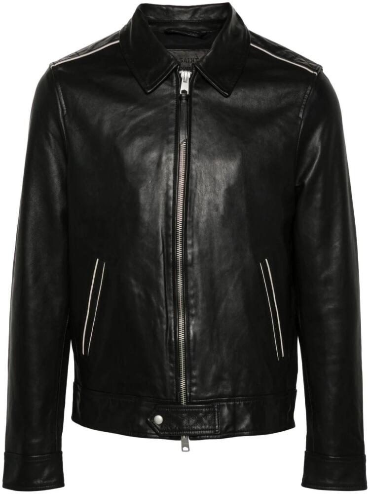 AllSaints Regis leather jacket - Black Cover