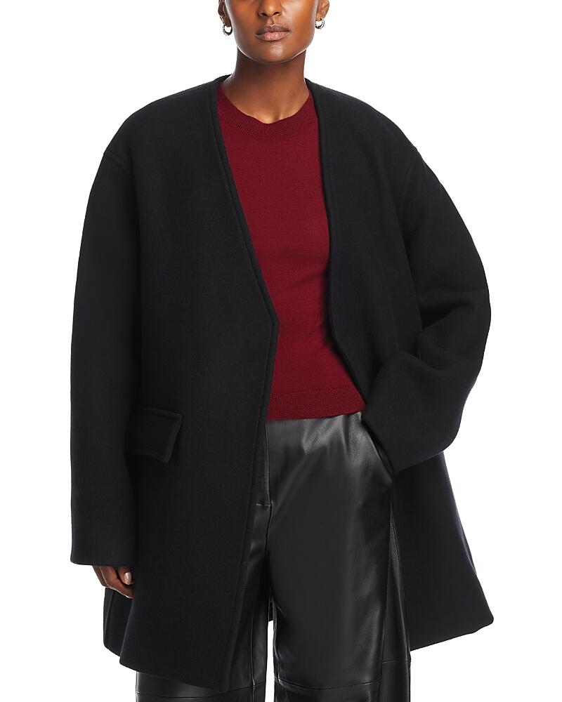 Co Collarless Wool Coat Cover