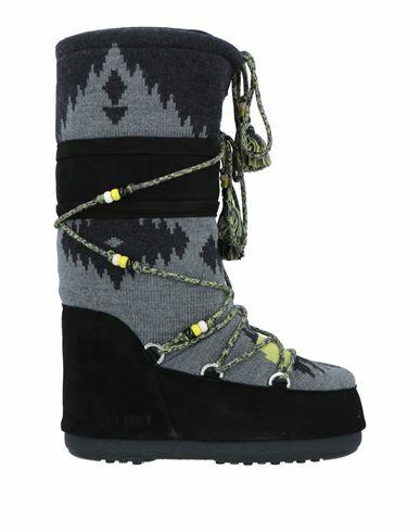 Alanui X Moon Boot Woman Boot Grey Textile fibers, Leather Cover