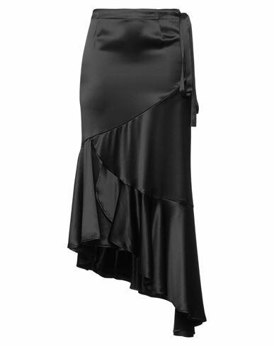 Isabelle Blanche Paris Woman Midi skirt Black Acetate, Polyester Cover