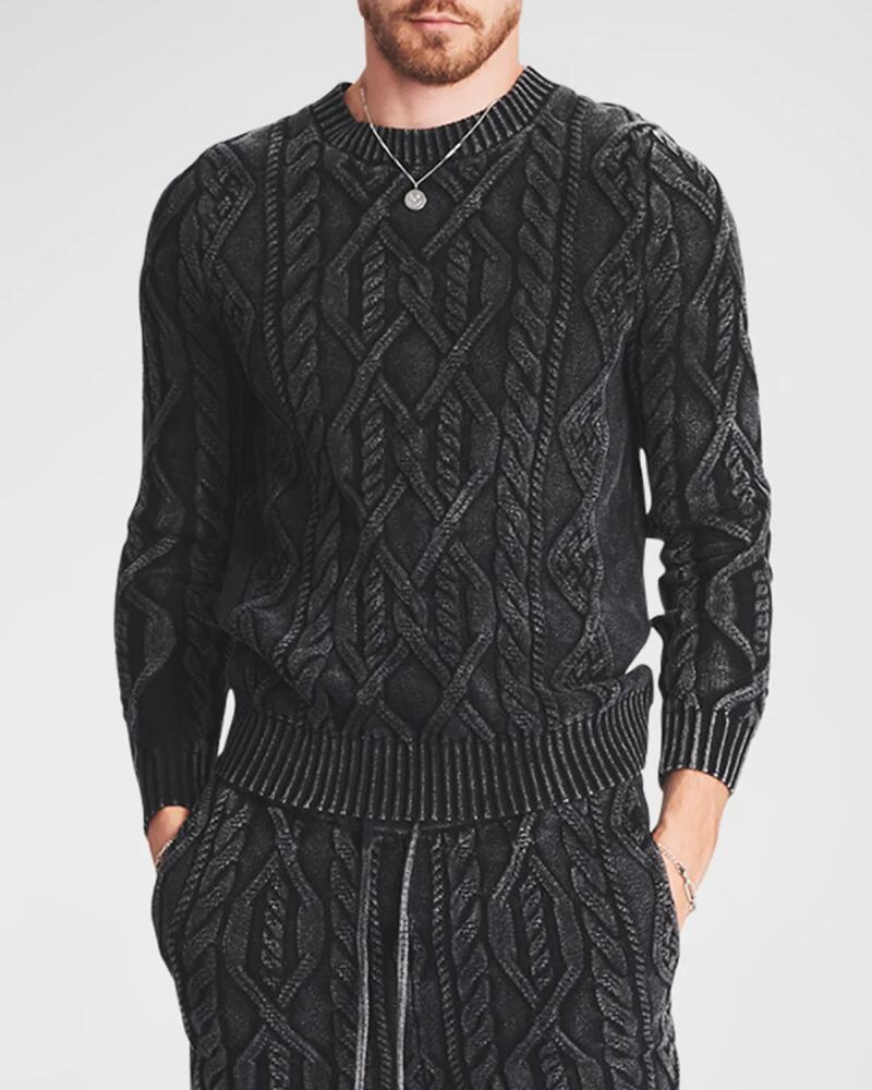 SER.O.YA Men's Liam Cable-Knit Sweater Cover