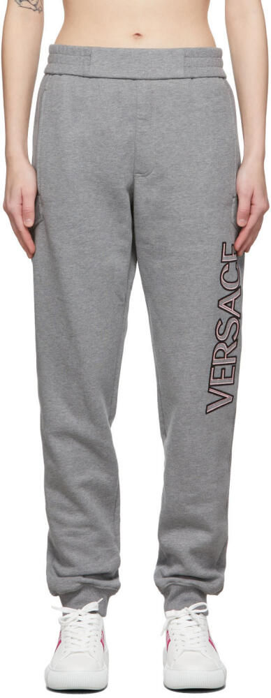 Versace Grey Logo Lounge Pants Cover