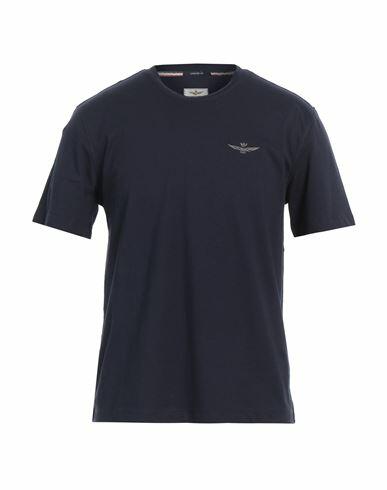 Aeronautica Militare Man T-shirt Midnight blue Cotton Cover