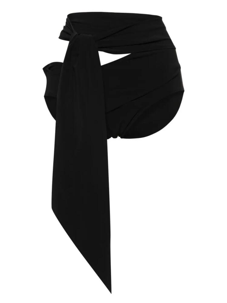 Mugler sash-detail bikini bottoms - Black Cover