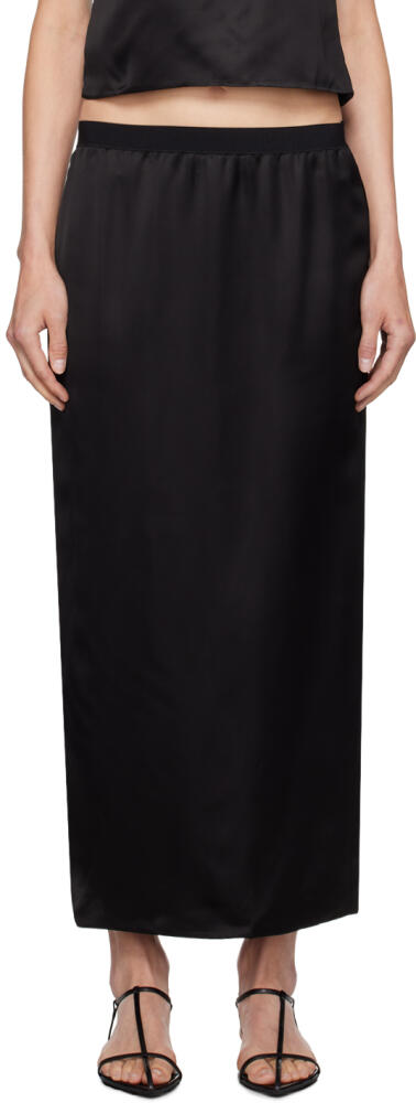 WARDROBE.NYC Black Slip Midi Skirt Cover