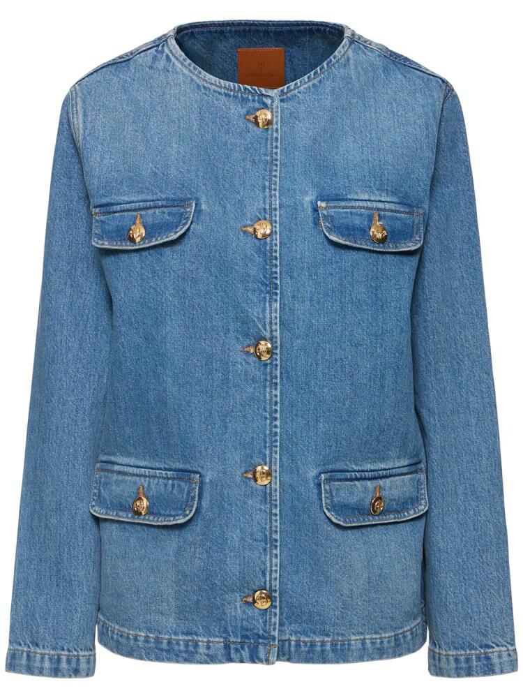 ANINE BING Janet Cotton Denim Jacket Cover