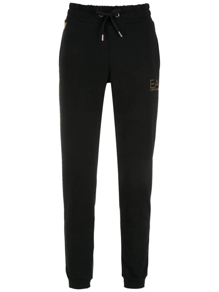 Ea7 Emporio Armani studded logo track pants - Black Cover