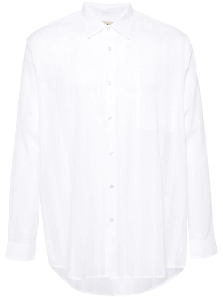 Paura Erzin striped cotton shirt - White Cover