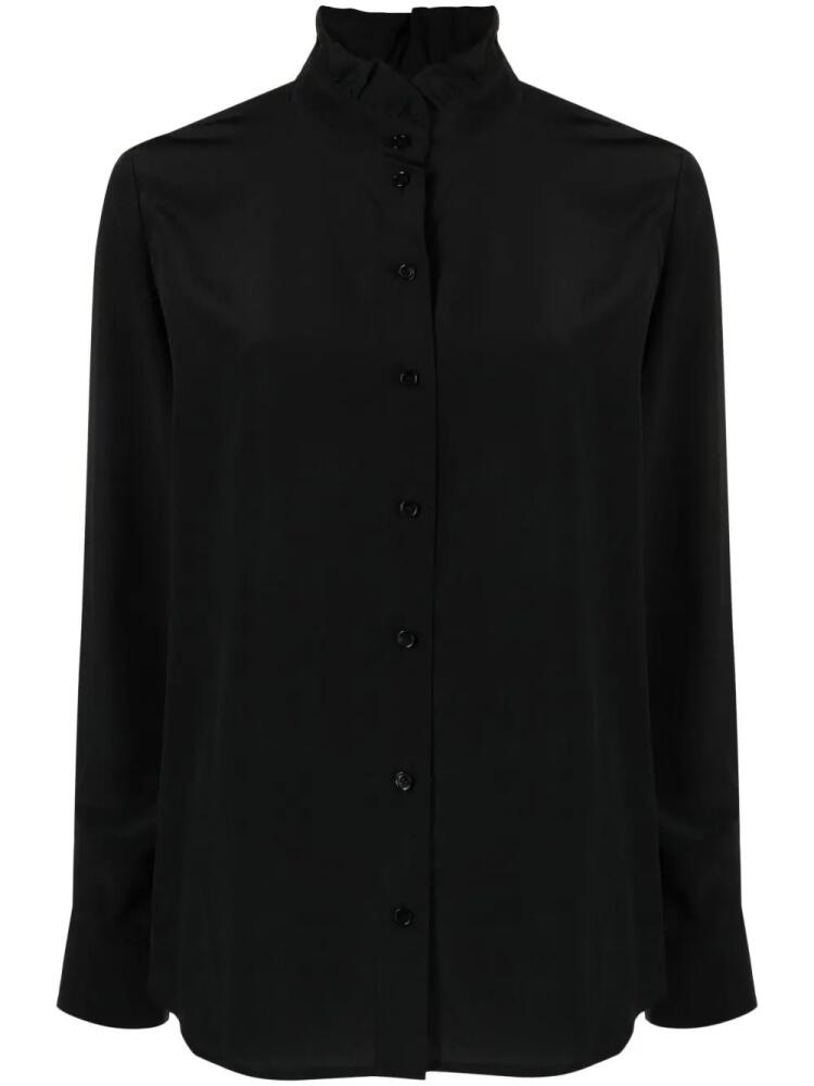 Claudie Pierlot long-sleeve silk shirt - Black Cover