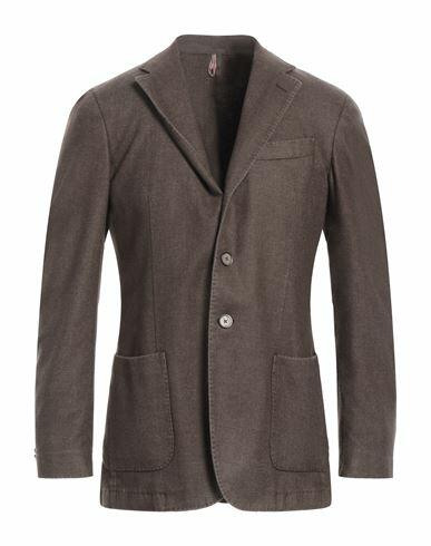 Santaniello Man Blazer Brown Wool, Polyester Cover