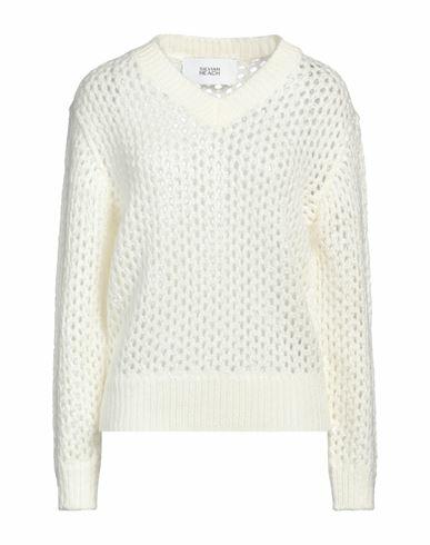 Silvian Heach Woman Sweater Cream Nylon, Acrylic Cover