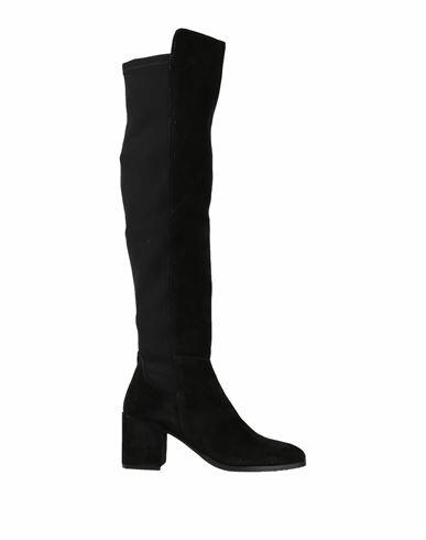 Carmens Woman Boot Black Soft Leather, Textile fibers Cover