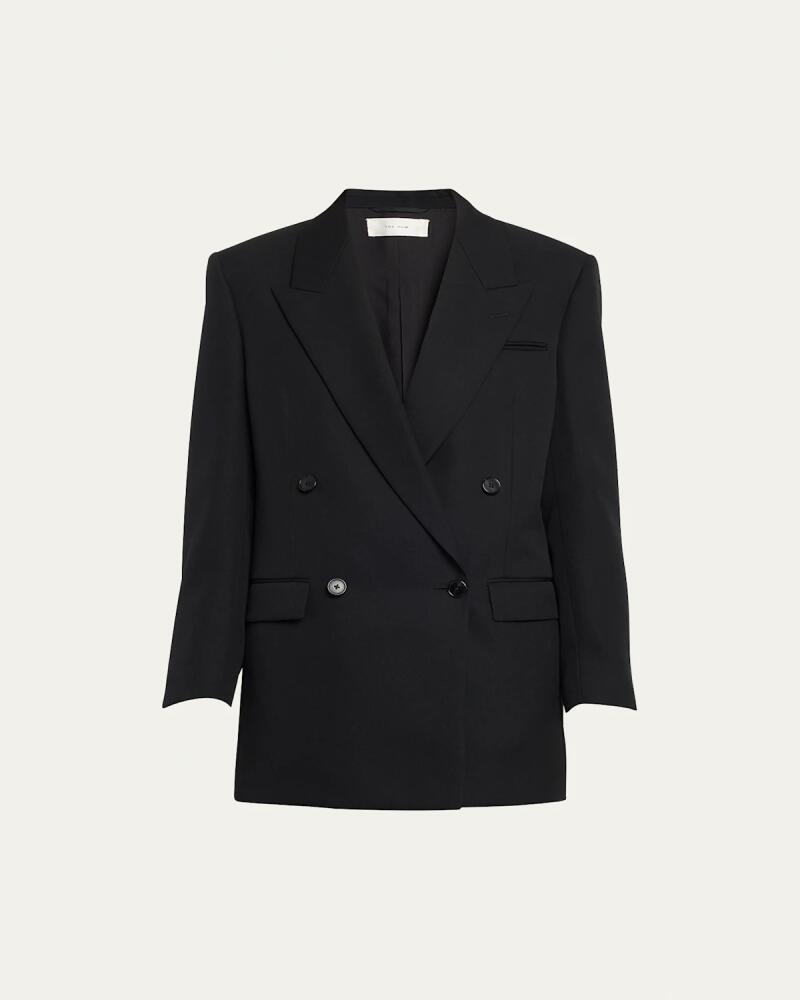 THE ROW Myriam Double-Breasted Wool Blazer Cover