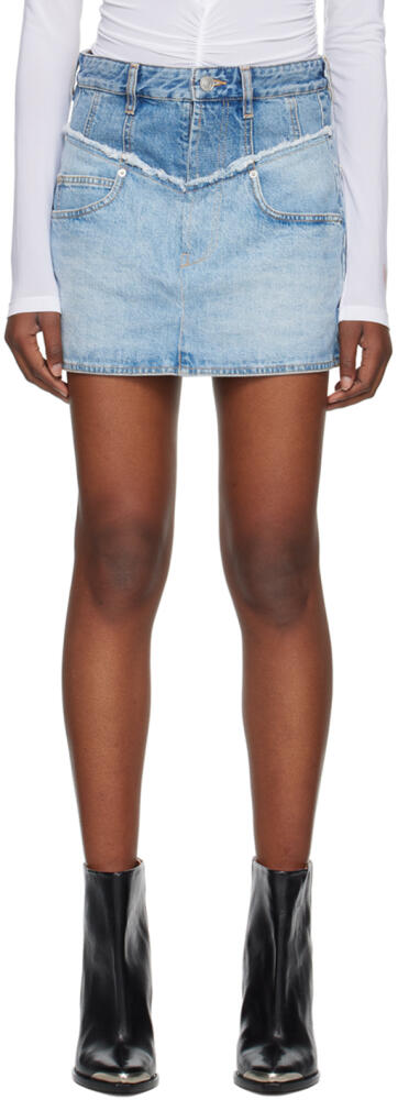 Isabel Marant Blue Narjis Denim Miniskirt Cover