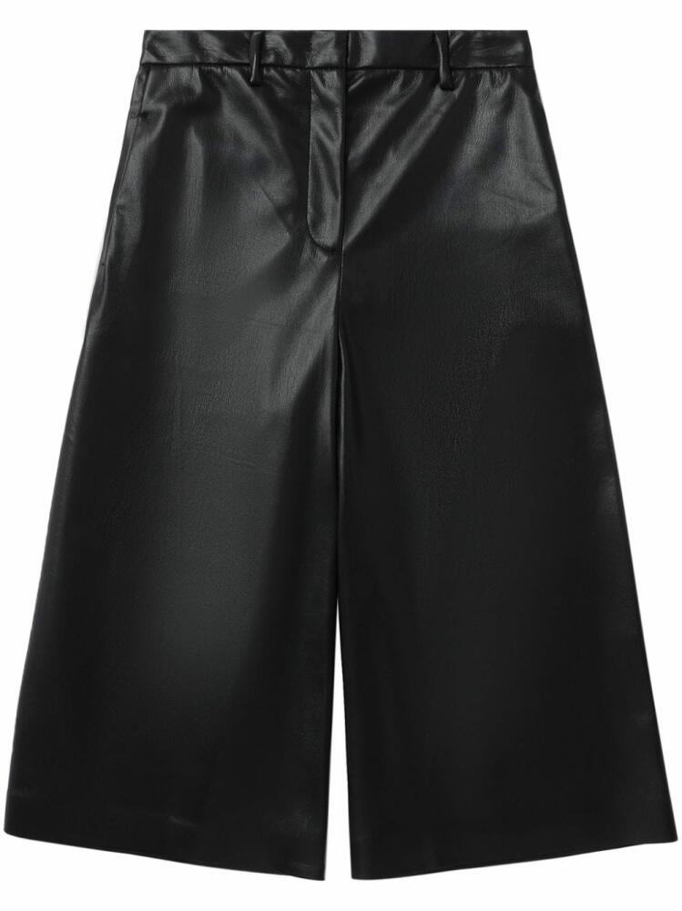 MSGM cropped faux-leather trousers - Black Cover