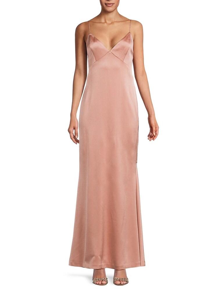 Alice + Olivia Women's Julietta V Neck Gown - Rose Pink Cover