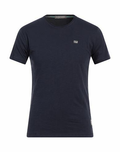 Yes Zee By Essenza Man T-shirt Midnight blue Cotton Cover