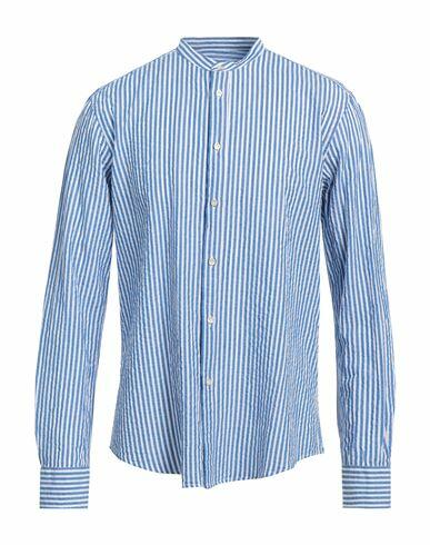 Brian Dales Man Shirt Azure Cotton, Linen Cover