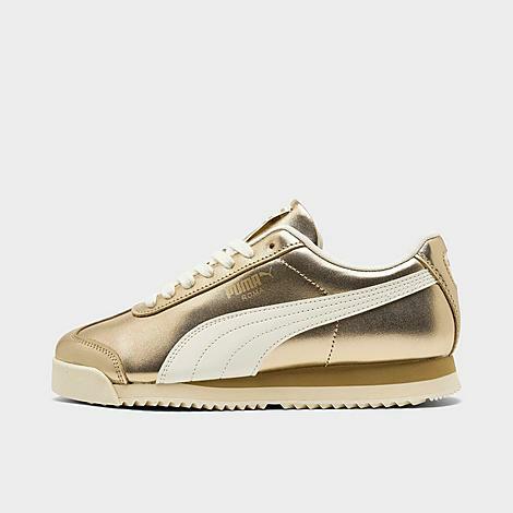 Puma Women's Roma Chrome Casual Shoes in Yellow/Metallic/ Gold Cover