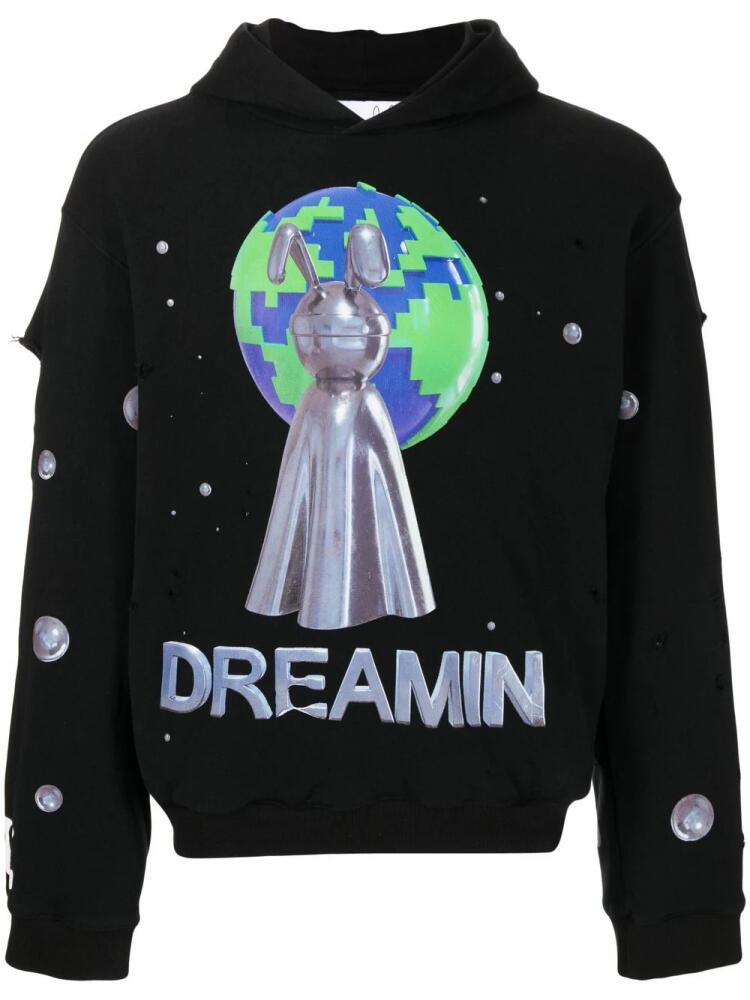 Natasha Zinko Dreamin cut-out detailed hoodie - Black Cover