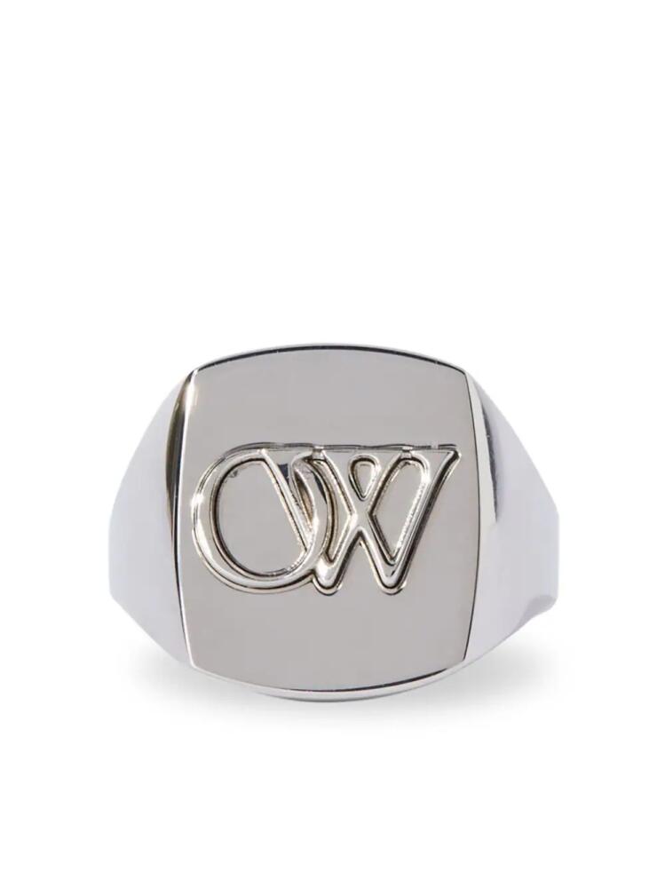 Off-White OW-embossed signet ring - Silver Cover