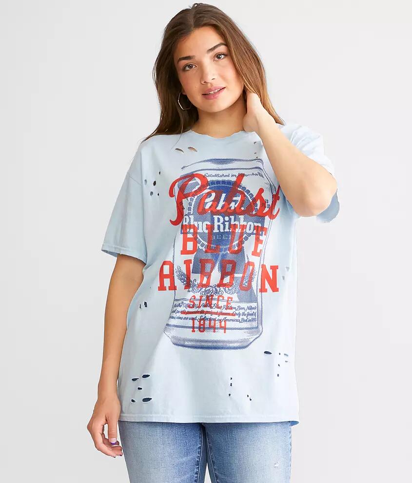 Goodie Two Sleeves Pabst Blue Ribbon Beer T-Shirt Cover