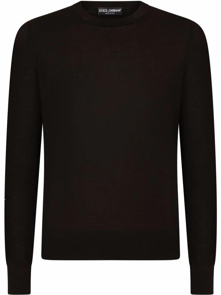 Dolce & Gabbana fine knit crewneck cashmere jumper - Black Cover