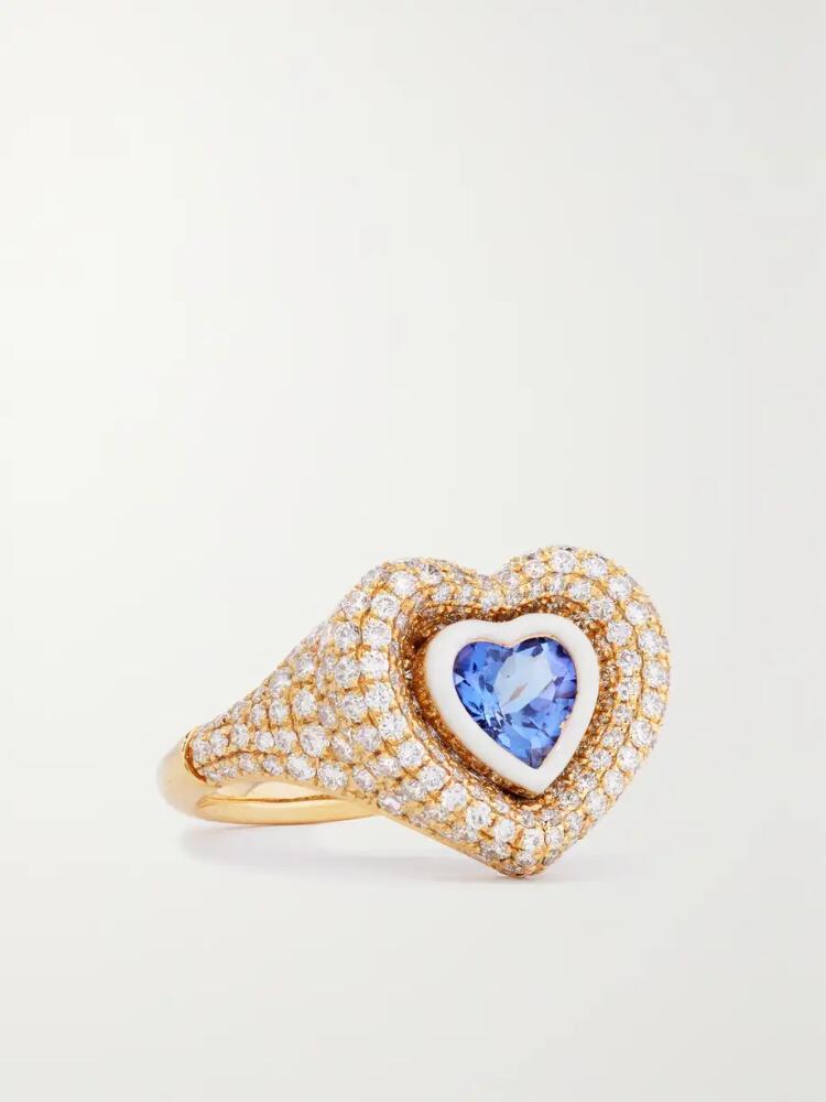 Kamyen - Manaal 2.0 18-karat Gold, Diamond And Tanzanite Ring - Blue Cover