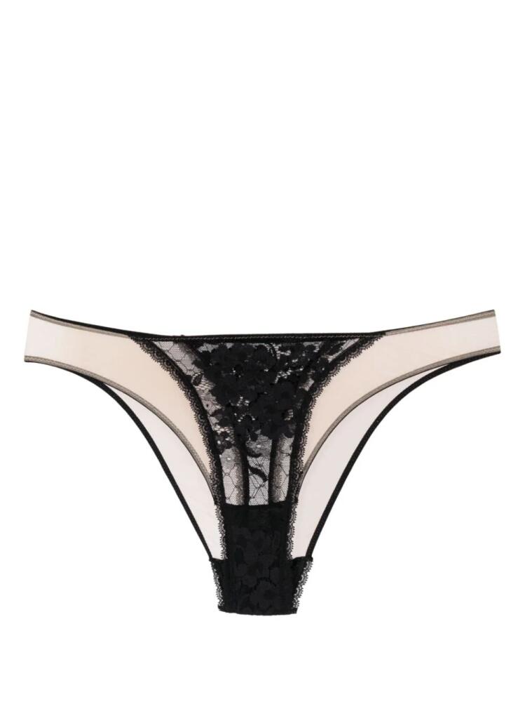 Wolford semi-sheer laced briefs - Black Cover