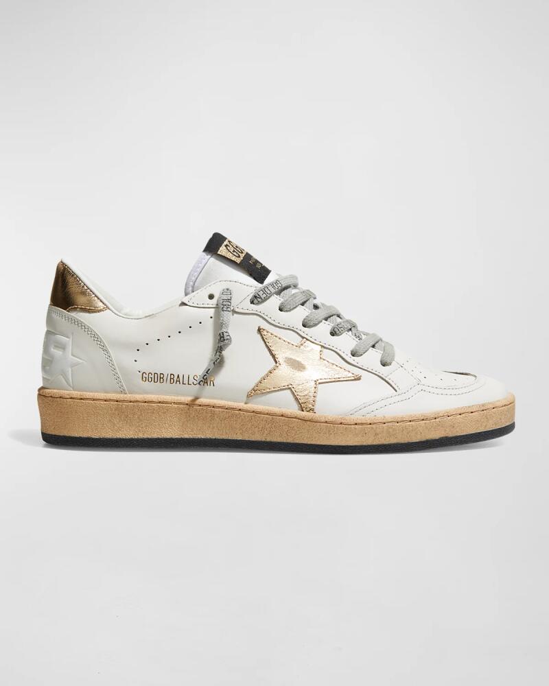 Golden Goose Ballstar Mixed Leather Low-Top Sneakers Cover