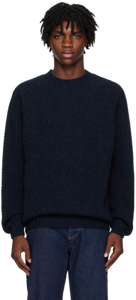 Sunspel Navy Chunky Sweater Cover