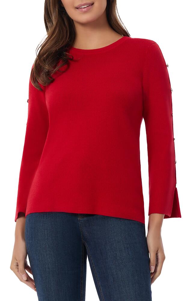 Jones New York Bracelet Sleeve Sweater in Deep Rouge Cover