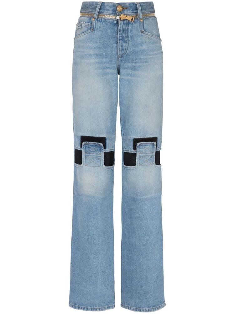 Balmain low-rise straight jeans - Blue Cover