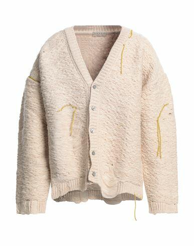 Paura Man Cardigan Beige Wool Cover