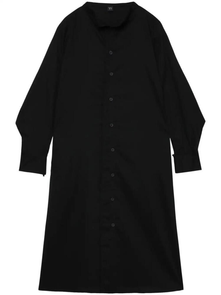 Y's long-sleeve cotton midi shirtdress - Black Cover