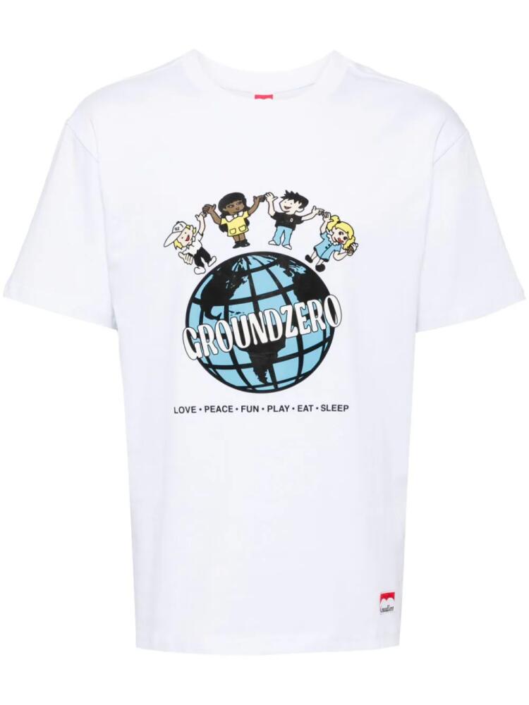 Ground Zero graphic-print cotton T-shirt - White Cover