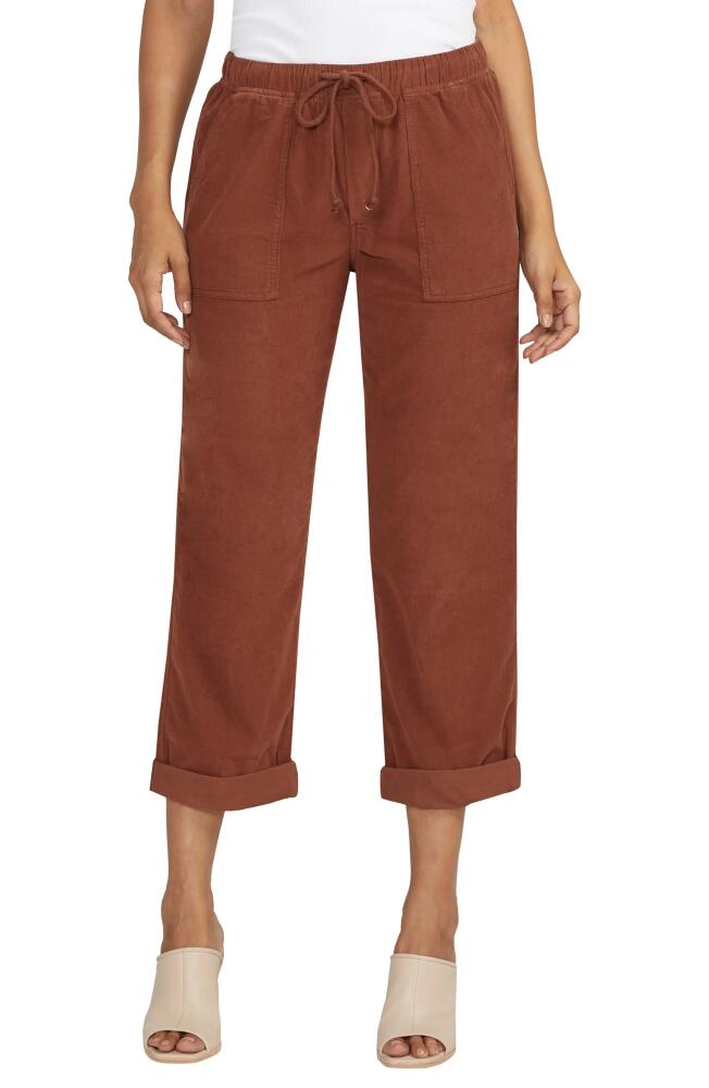 JAG Relaxed Fit Cotton Corduroy Ankle Drawstring Pants in Cappucino Cover