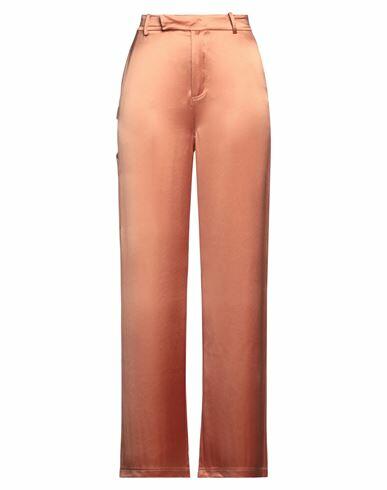 Isabelle Blanche Paris Woman Pants Apricot Acetate, Polyester Cover