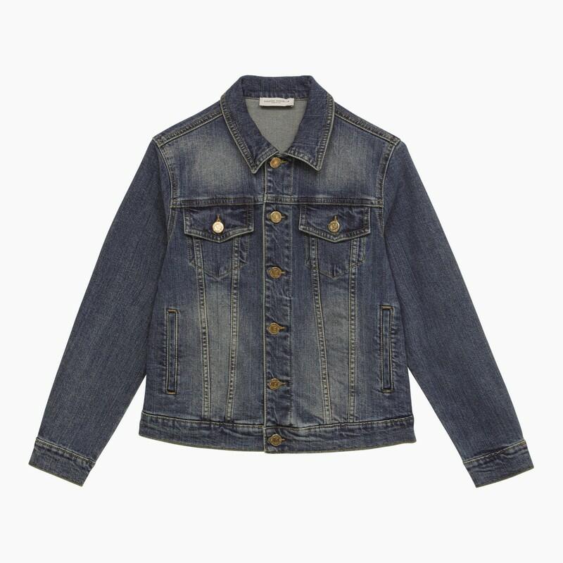 Golden Goose Blue denim jacket with logo Cover